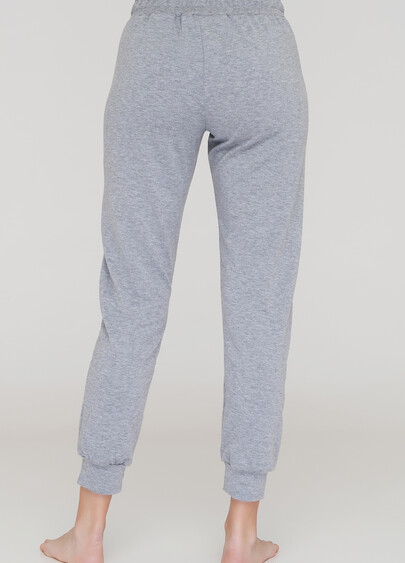 Хлопковые спортивные штаны SPORT PANTS 4301/010 (серый меланж)