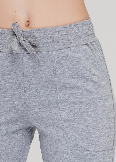 Хлопковые спортивные штаны SPORT PANTS 4301/010 (серый меланж)