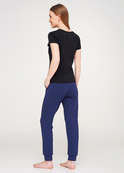 Хлопковые спортивные штаны SPORT PANTS 4301/010 navy (синий)