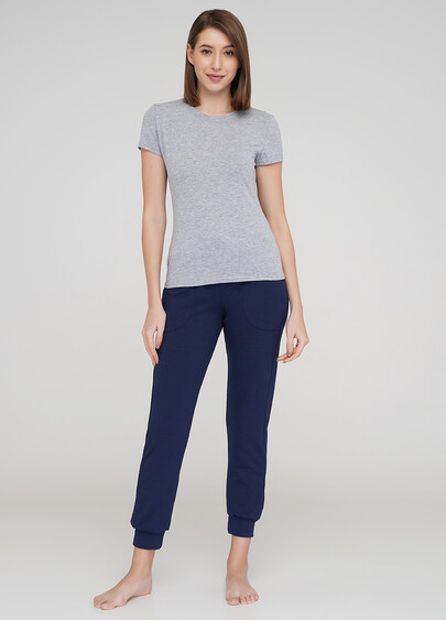 Хлопковые спортивные штаны SPORT PANTS 4301/010 navy (синий)