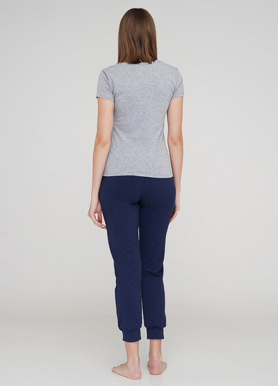 Хлопковые спортивные штаны SPORT PANTS 4301/010 navy (синий)