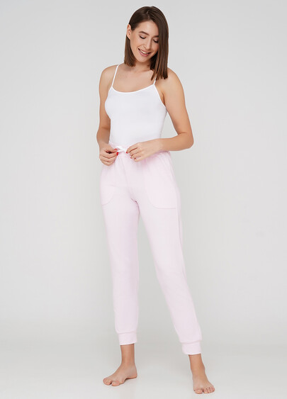 Хлопковые спортивные штаны SPORT PANTS 4301/010 (нежно-розовый)