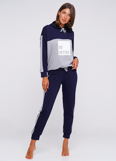 Женские домашние штаны SPORT PANTS 4302/010 navy (синий)
