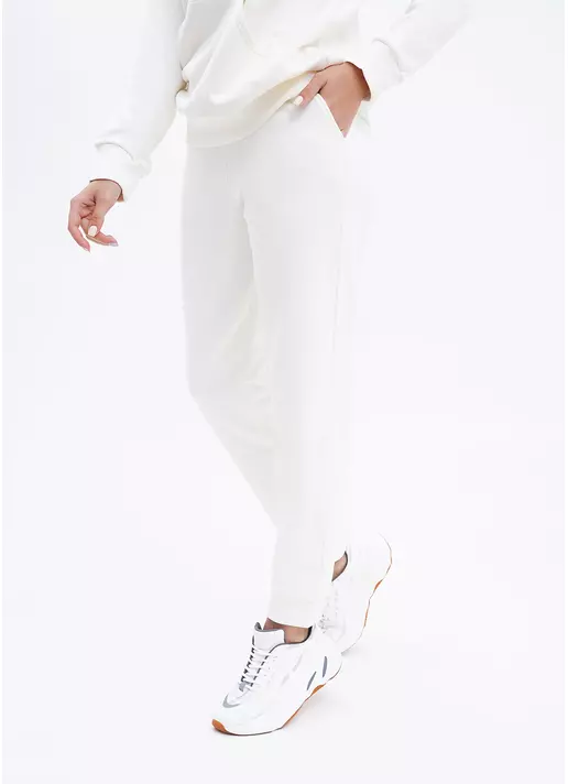 Штаны-джоггеры из хлопка SPORT PANTS 4305/160 milk (белый)