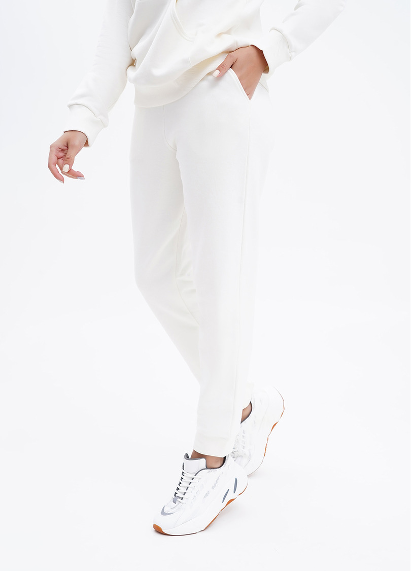 Штани-джогери з бавовни SPORT PANTS 4305/160 milk (білий)
