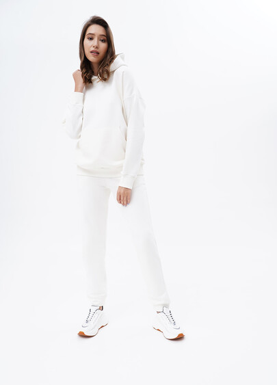 Штаны-джоггеры из хлопка SPORT PANTS 4305/160 milk (белый)