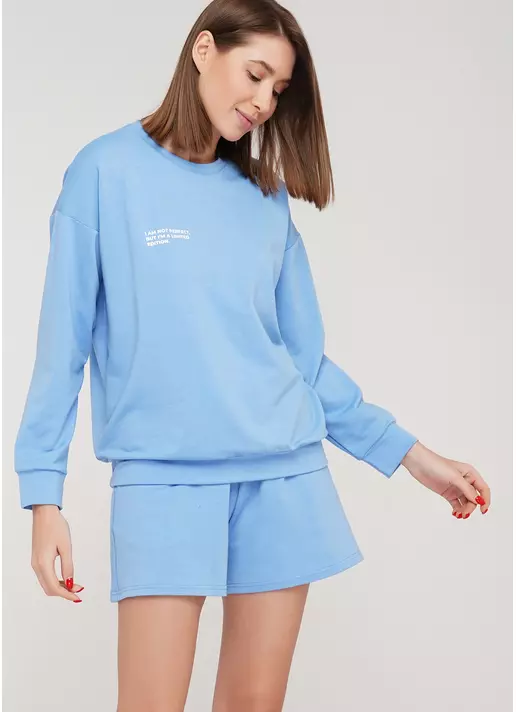 Хлопковые шорты SPORT SHORTS 4202/010 (голубой)