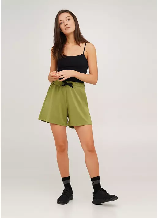 Хлопковые шорты SPORT SHORTS 4202/010 khaki (зеленый)