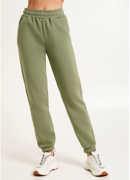 Спортивні штани на флісі SPORT STYLE 4312/170 olive (зелений)