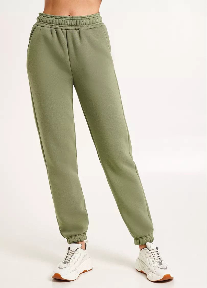 Спортивные штаны на флисе SPORT STYLE 4312/170 olive (зеленый)