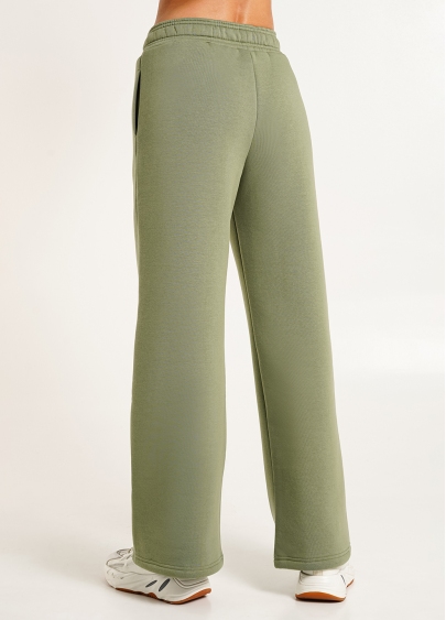 Широкі штани на флісі SPORT STYLE 4323/170 olive (зелений)
