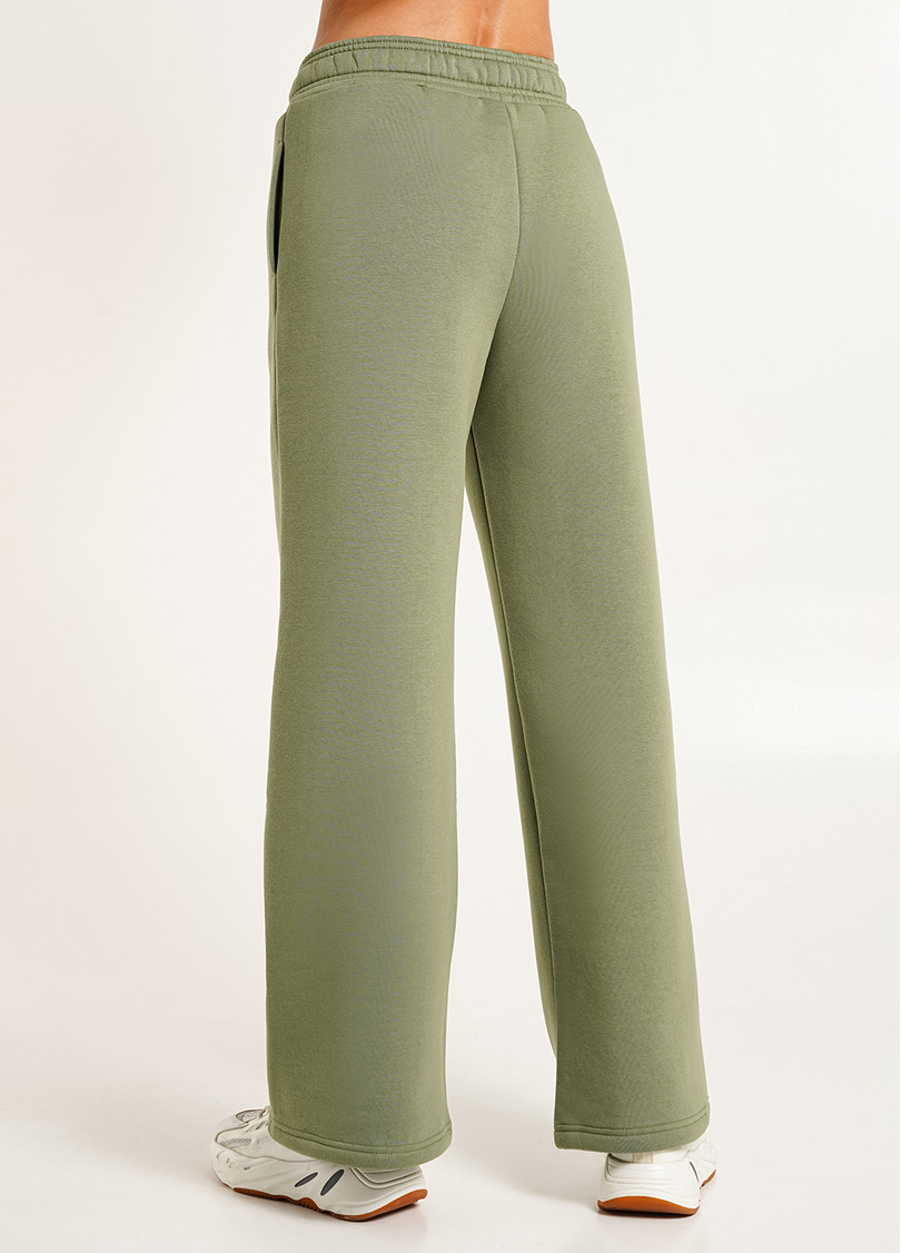 Широкие штаны на флисе SPORT STYLE 4323/170 olive (зеленый)