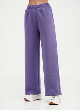 Широкі штани на флісі SPORT STYLE 4323/170 plum (фіолетовий)