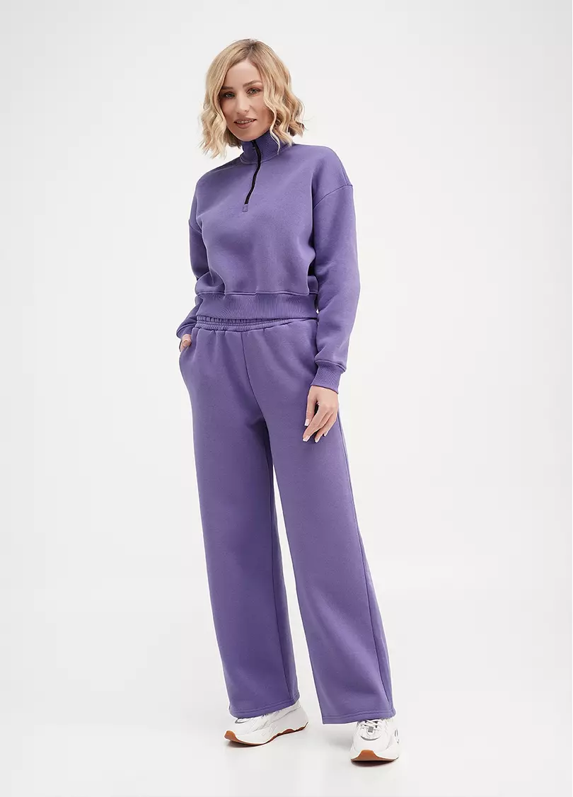 Широкие штаны на флисе SPORT STYLE 4323/170 plum (фиолетовый)