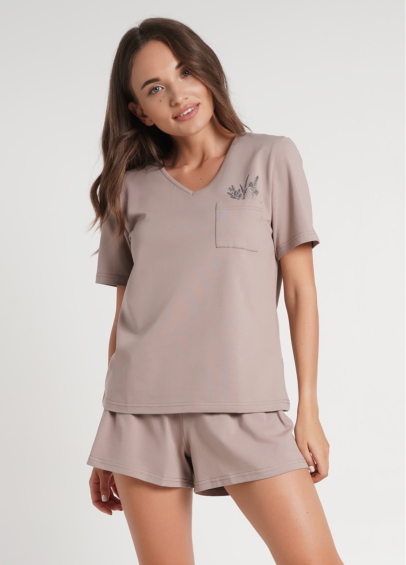 Шорти з бавовни SPRING FLOWERS 4207/010 mokko (коричневий)