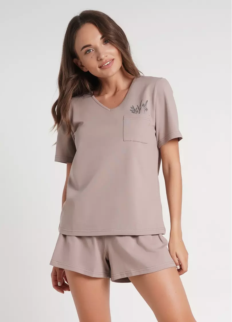 Шорты из хлопка SPRING FLOWERS 4207/010 mokko (коричневый)