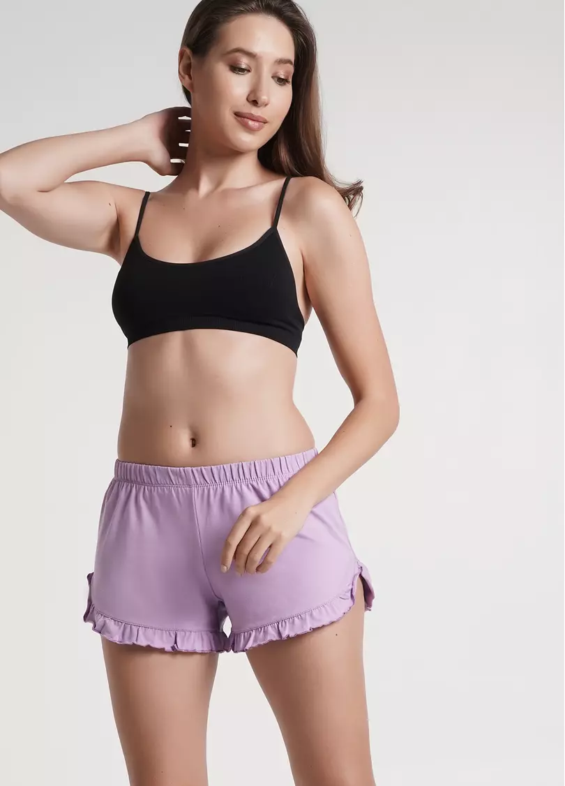 Шорты хлопковые SPRING FLOWERS 4211/010 lilac (фиолетовый)