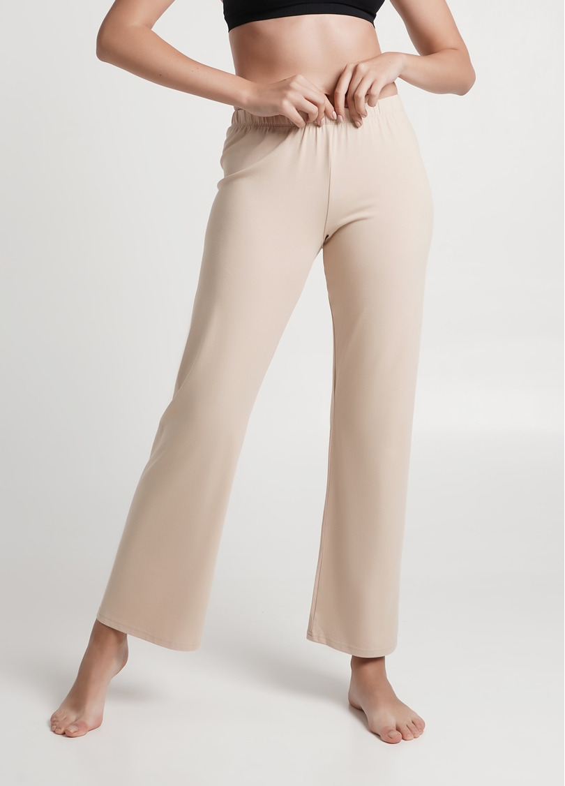 Штани з бавовни піжамні SPRING FLOWERS 4315/010 beige (бежевий)