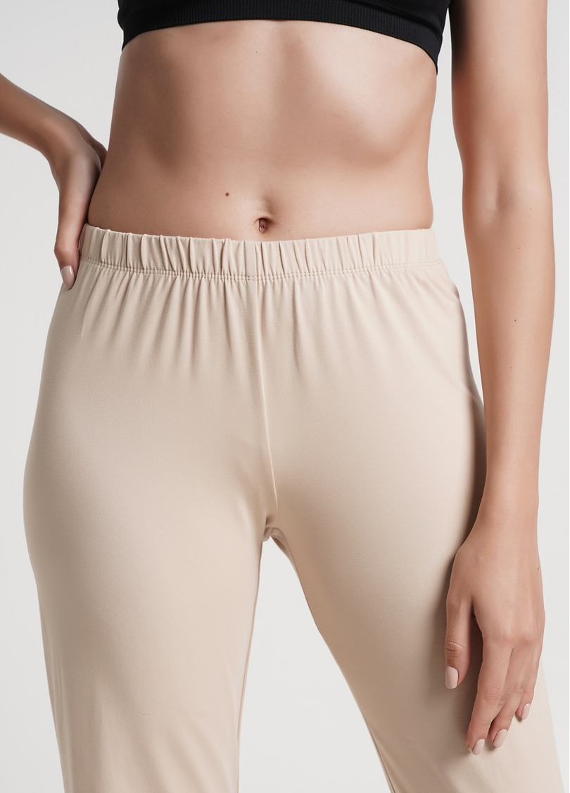 Штани з бавовни піжамні SPRING FLOWERS 4315/010 beige (бежевий)