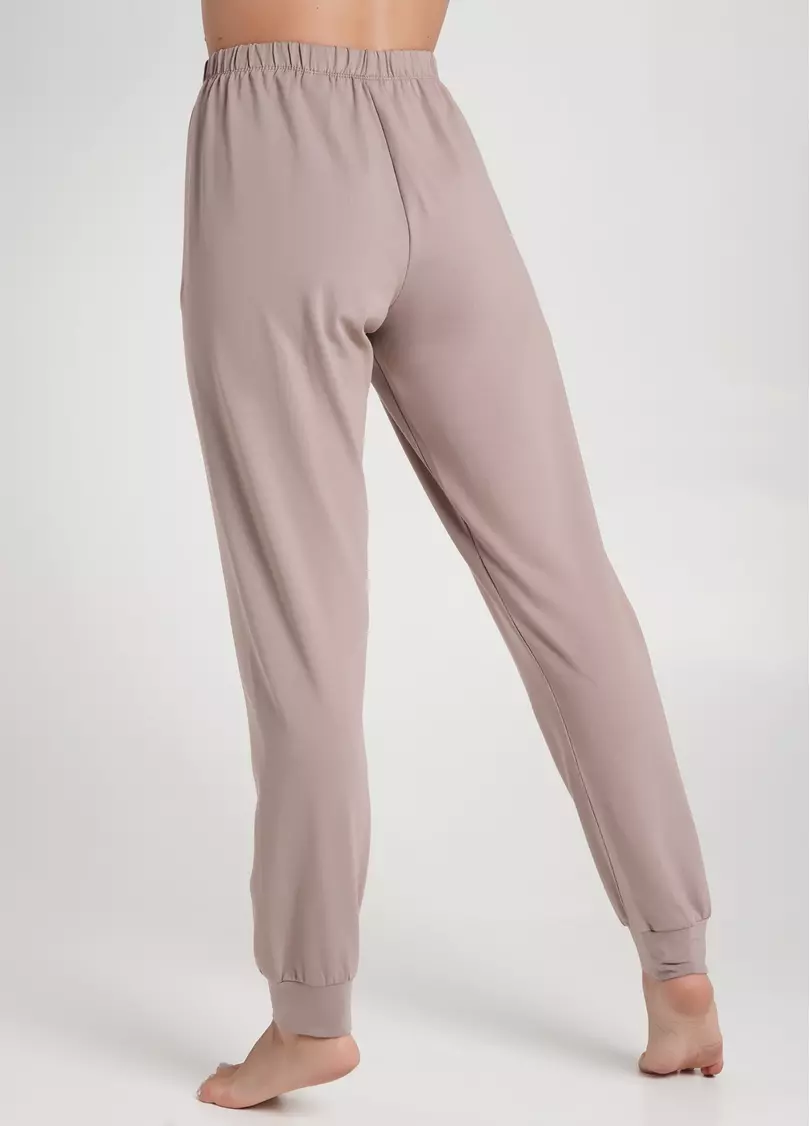 Пижамные штаны на манжетах SPRING FLOWERS 4316/010 mokko (коричневый)