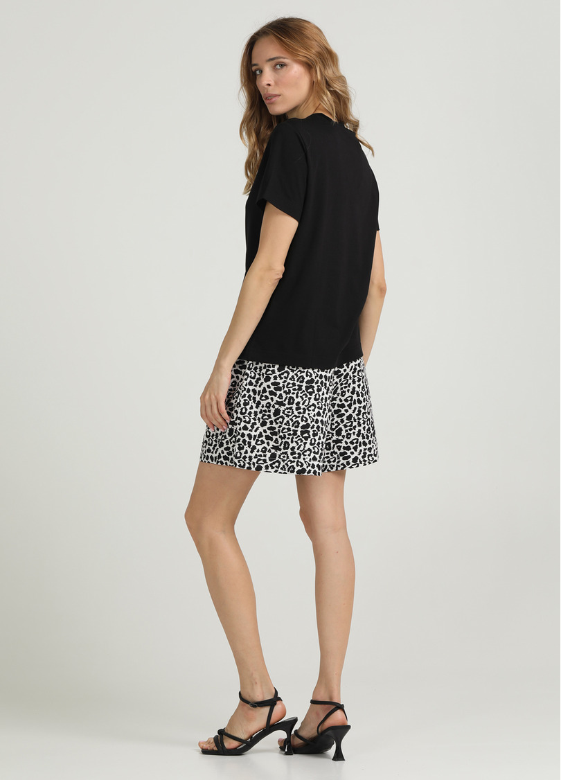 Узорчатые шорты из хлопка STREET SPOTTED 4219/010 white/black leopard print (белый)