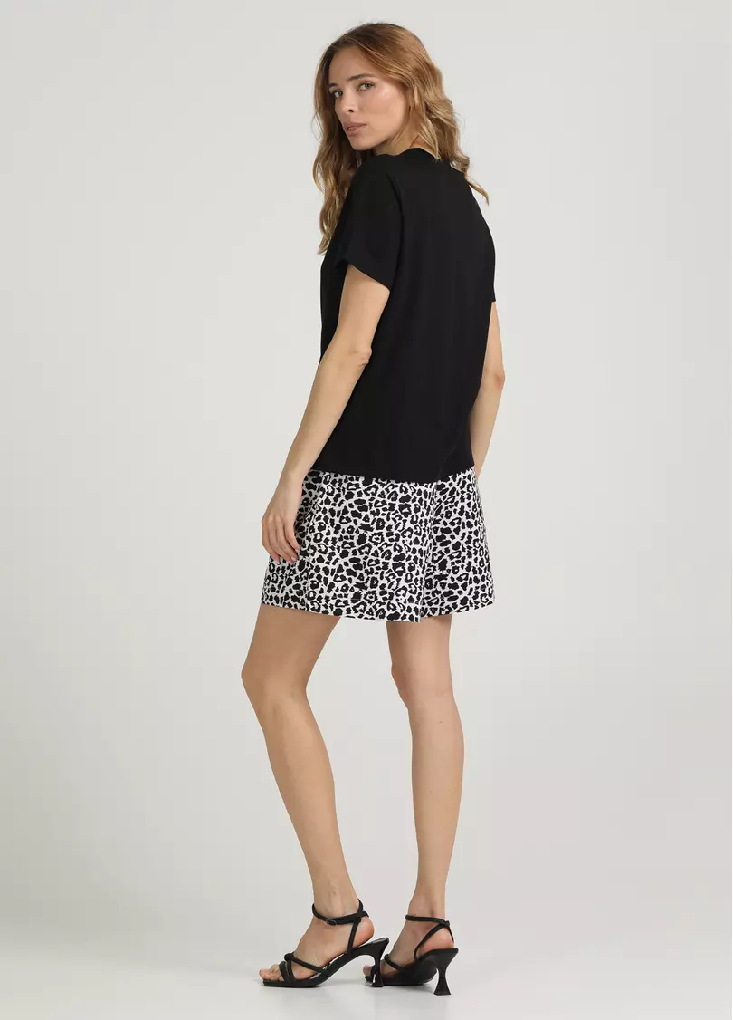 Узорчатые шорты из хлопка STREET SPOTTED 4219/010 white/black leopard print (белый)