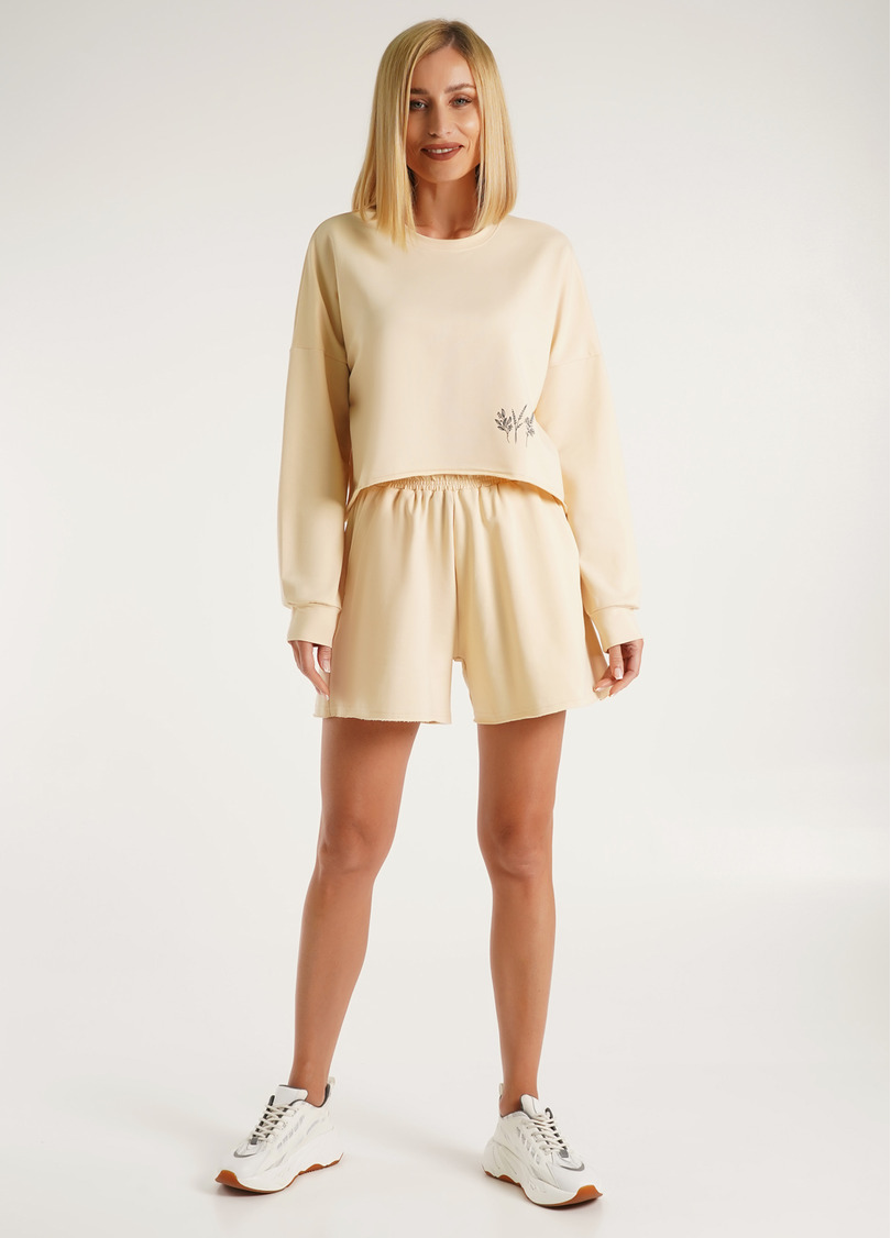 Шорты хлопковые с необработанным краем STREET STYLE 4204/180 beige (бежевый)