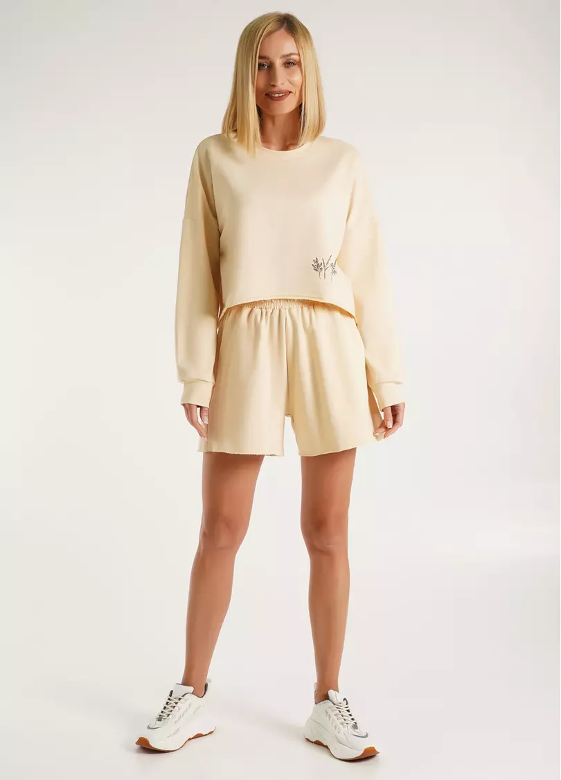 Шорты хлопковые с необработанным краем STREET STYLE 4204/180 beige (бежевый)