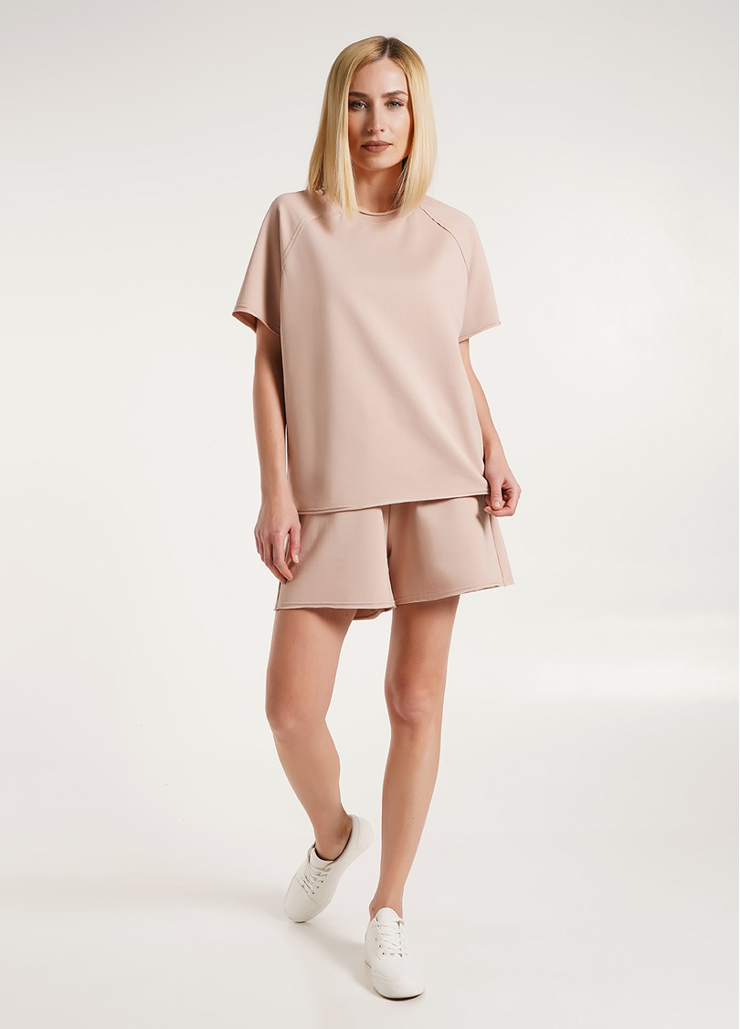 Шорты хлопковые с необработанным краем STREET STYLE 4204/180 dark beige (бежевый)