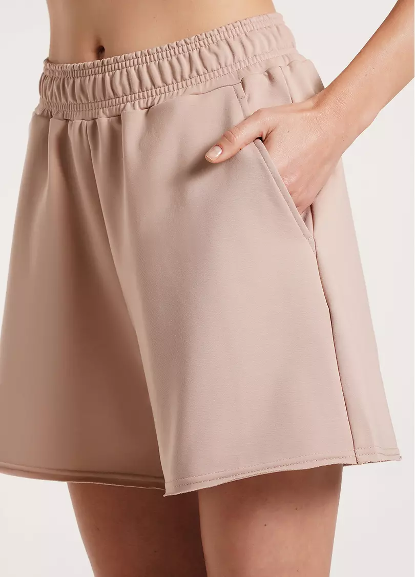 Шорты хлопковые с необработанным краем STREET STYLE 4204/180 dark beige (бежевый)