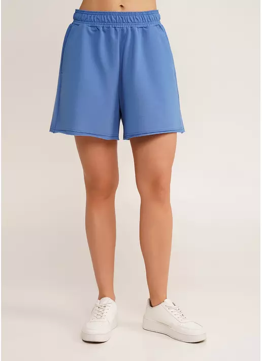 Шорты хлопковые с необработанным краем STREET STYLE 4204/180 dark blue (синий)