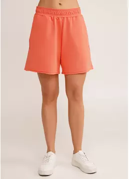 Шорти бавовняні з необробленим краєм STREET STYLE 4204/180 dried carrot (помаранчевий)
