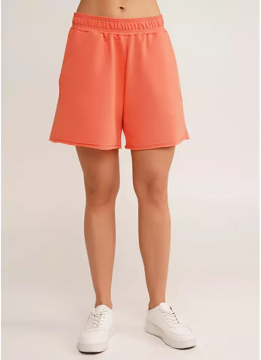 Шорты хлопковые с необработанным краем STREET STYLE 4204/180 dried carrot (оранжевый)