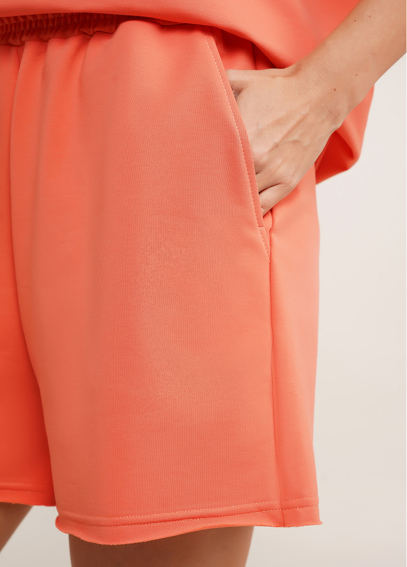 Шорты хлопковые с необработанным краем STREET STYLE 4204/180 dried carrot (оранжевый)