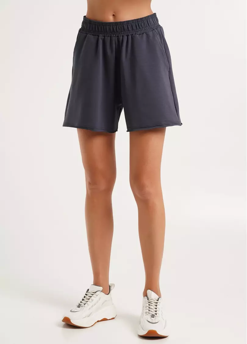 Шорти бавовняні з необробленим краєм STREET STYLE 4204/180 graphite (сірий)