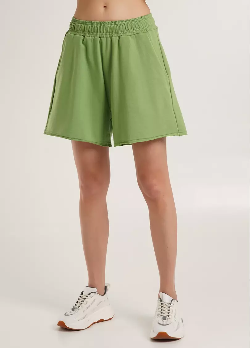 Шорты хлопковые с необработанным краем STREET STYLE 4204/180 olive (зеленый)