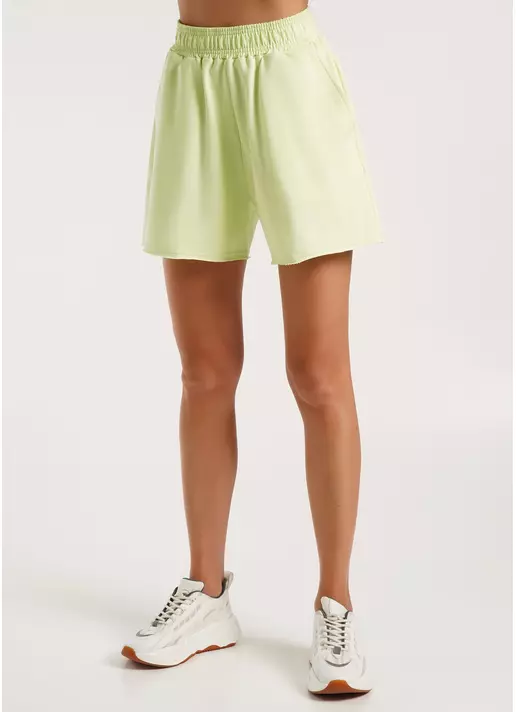 Шорты хлопковые с необработанным краем STREET STYLE 4204/180 pistachio (зеленый)