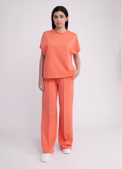 Спортивні штани широкі STREET STYLE 4306/180 dried carrot (помаранчевий)