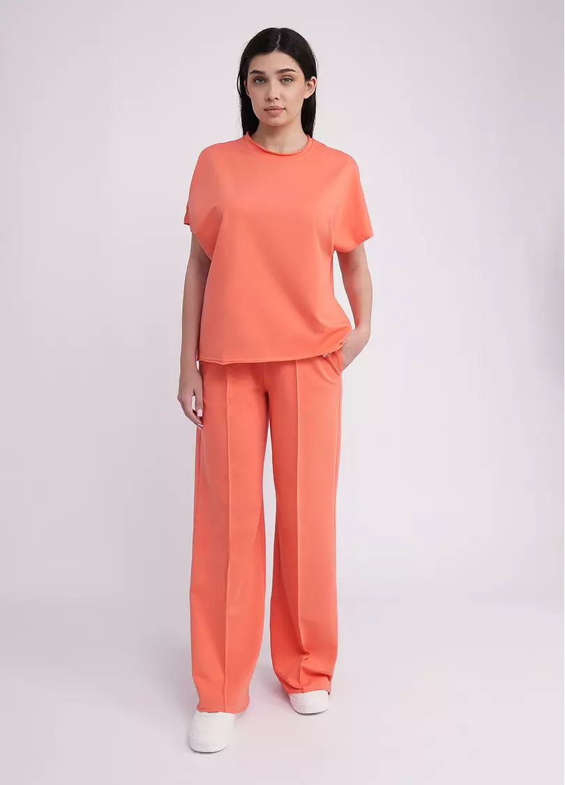 Спортивные штаны широкие STREET STYLE 4306/180 dried carrot (оранжевый)