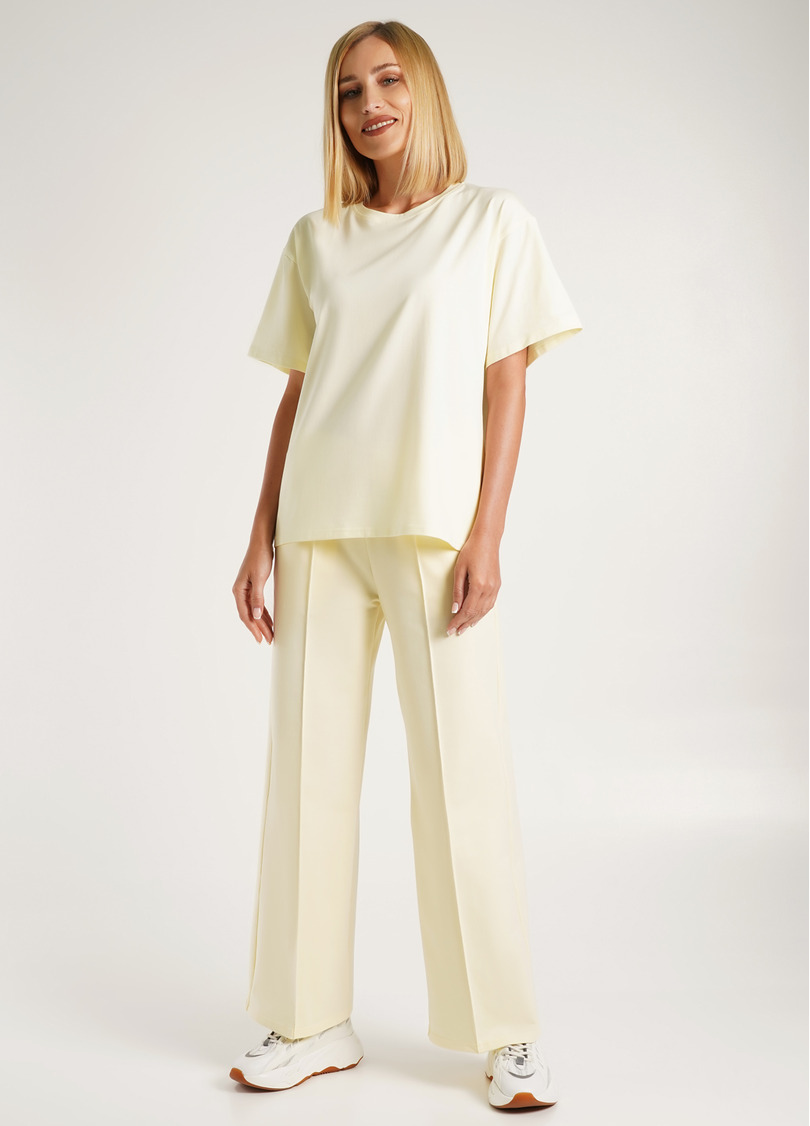 Спортивные штаны широкие STREET STYLE 4306/180 milk (желтый)
