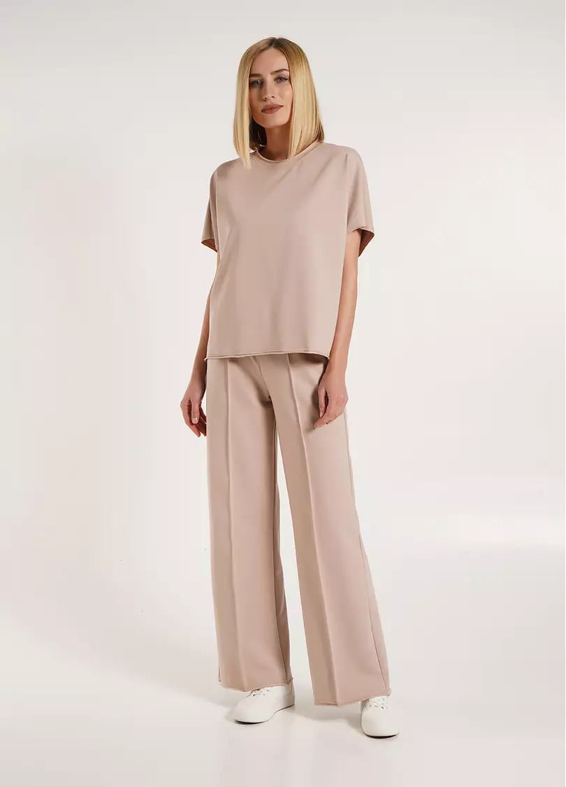 Спортивные штаны широкие STREET STYLE 4306/180 nude (бежевый)