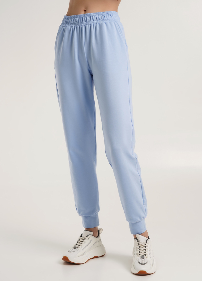 Штани з двохнитки на манжетах STREET STYLE 4322/180 blue (блакитний)