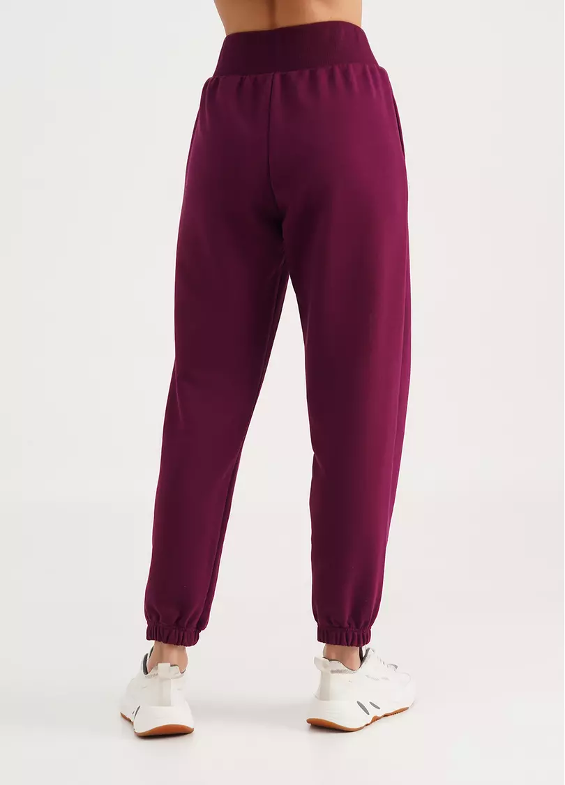 Спортивні штани з трьохнитки з широким поясом STREET STYLE 4325/160 magenta purple (фіолетовий)