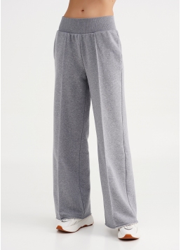Широкі штани з необробленим краєм STREET STYLE 4326/160 grey melange (сірий)
