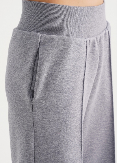 Широкі штани з необробленим краєм STREET STYLE 4326/160 grey melange (сірий)