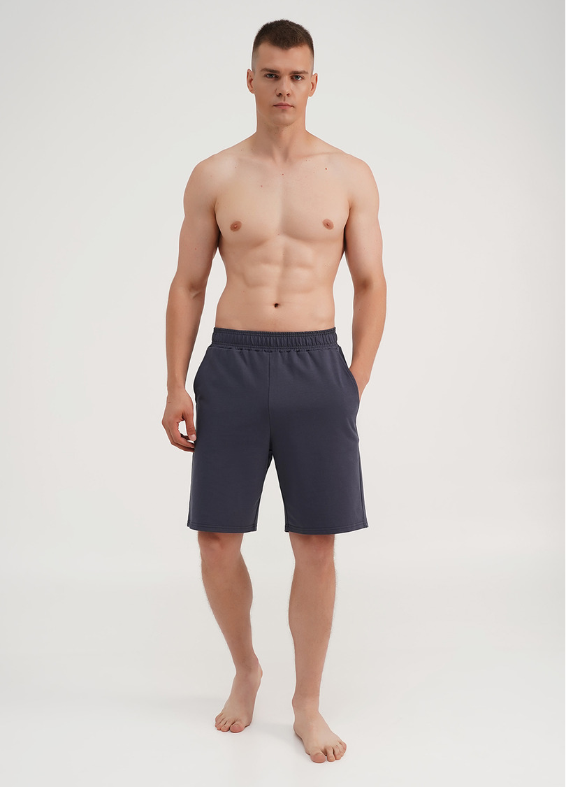 Чоловічі шорти з двонитки STREET STYLE 9001/180 graphite (сірий)