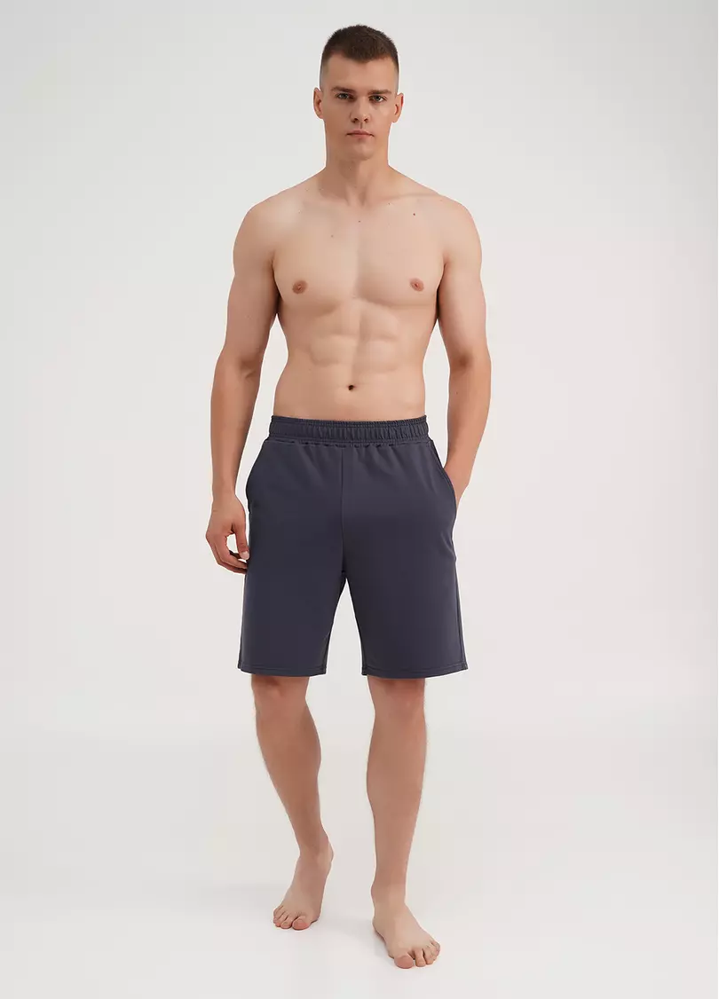 Чоловічі шорти з двонитки STREET STYLE 9001/180 graphite (сірий)