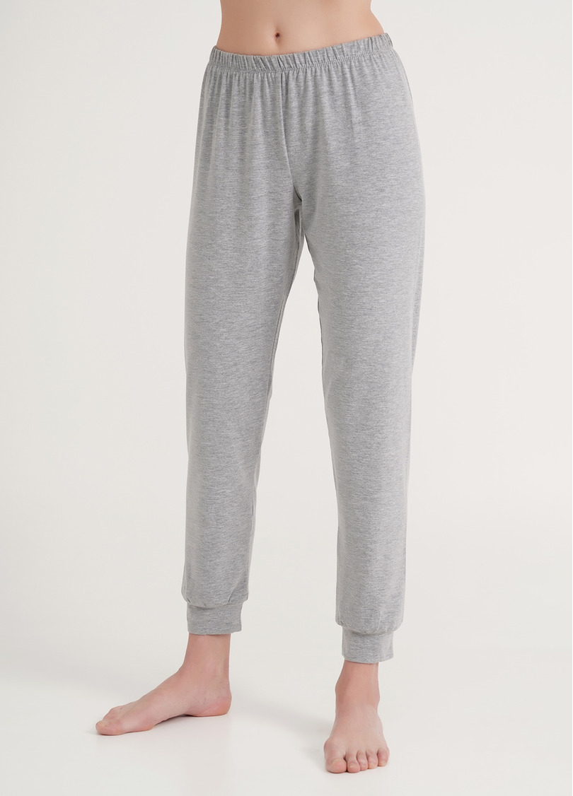 Хлопковые брюки на манжетах STRONG 4316/010 grey melange (серый)