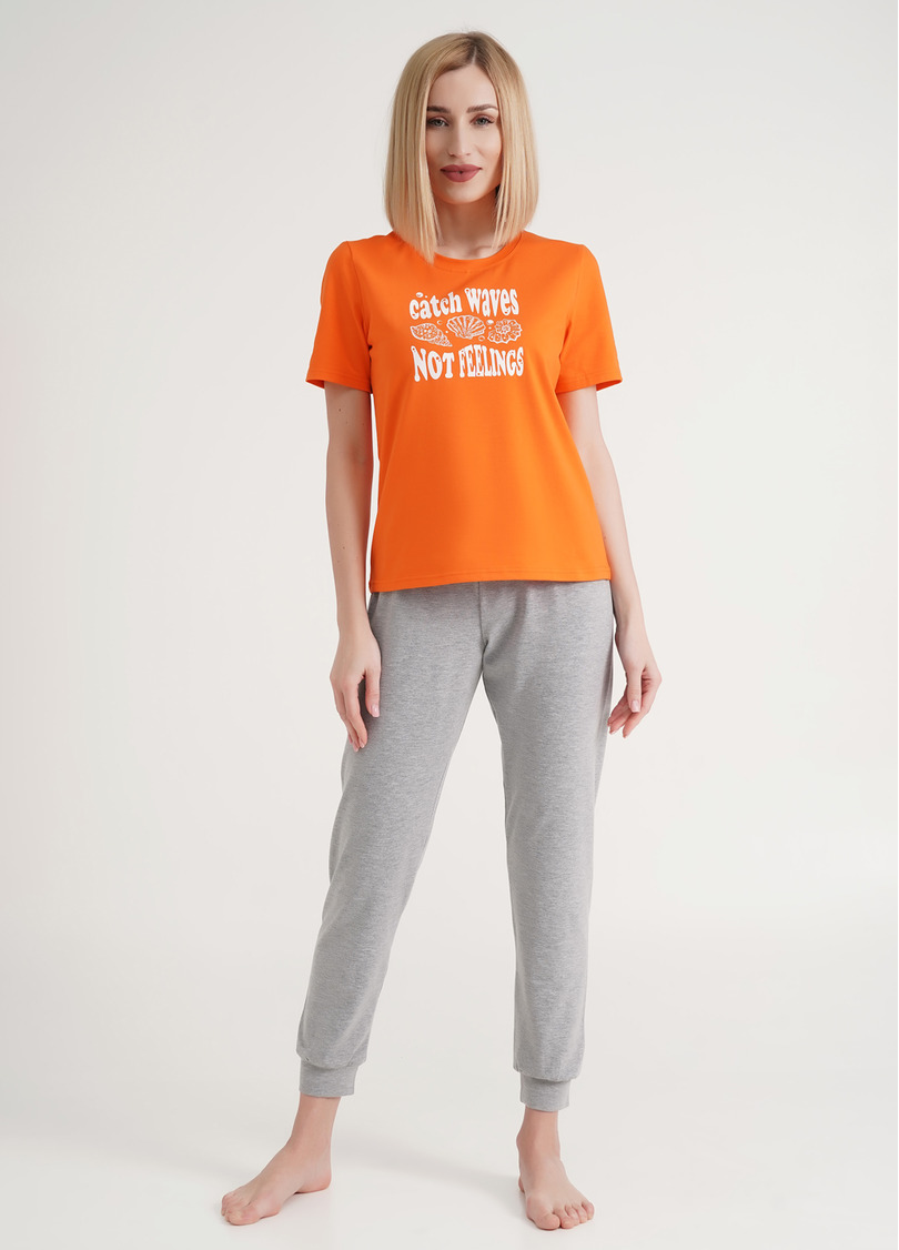 Хлопковые брюки на манжетах STRONG 4316/010 grey melange (серый)