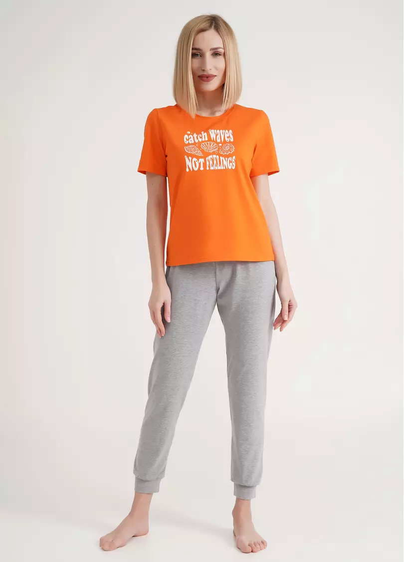 Хлопковые брюки на манжетах STRONG 4316/010 grey melange (серый)